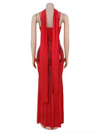 Sequin V-neck Sheer Mesh Maxi Dress (8)