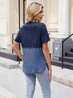 Two-tone Short Sleeve Top (7)