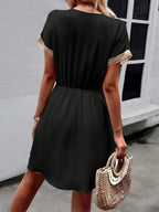 V-neck Short Sleeve Mini Dress (11)