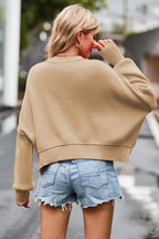 Round Neck Drop Shoulder Long Sleeve Sweater (17)