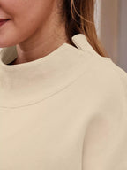 Oversized Mock Neck Long Sleeve Sweatshirt (13)