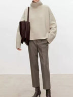 Oversized Turtleneck Wool Sweater (20)