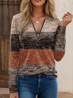 Quarter Zip Block Top