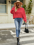 Round Neck Lantern Sleeve Sweater (19)