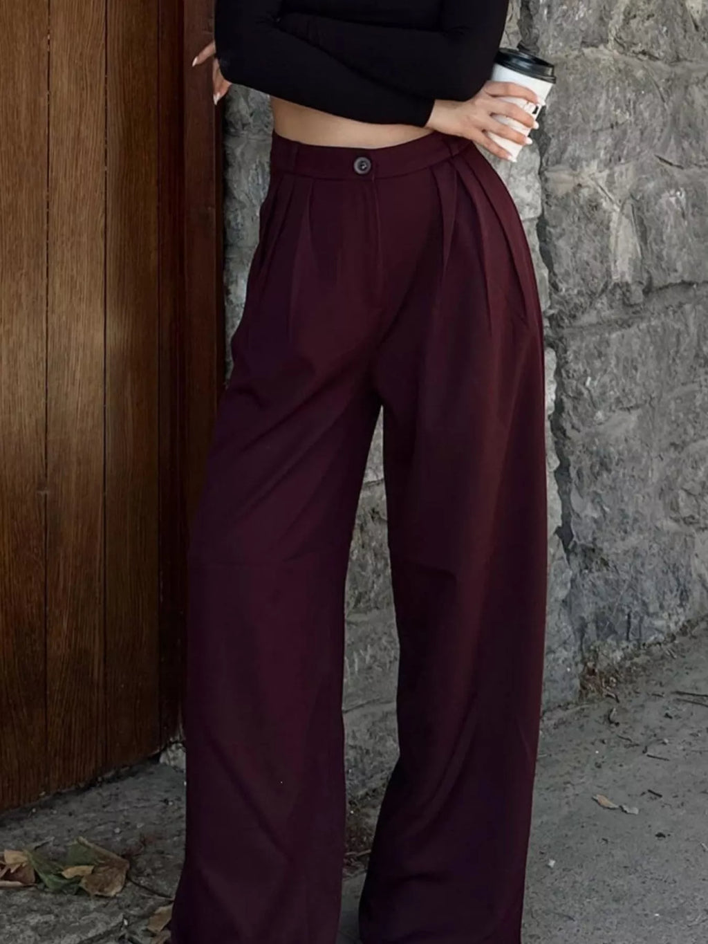 High-waisted Pleated Wide-leg Pants (8)
