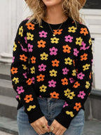 Floral Crew Neck Sweater (8)