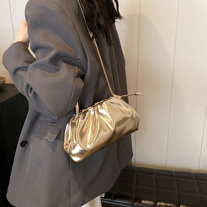 Advanced Texture Silver Dumpling Bag Shoulder photo 3