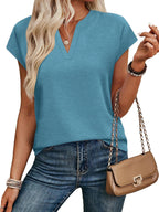 Notched Short Sleeve T-shirt (4)