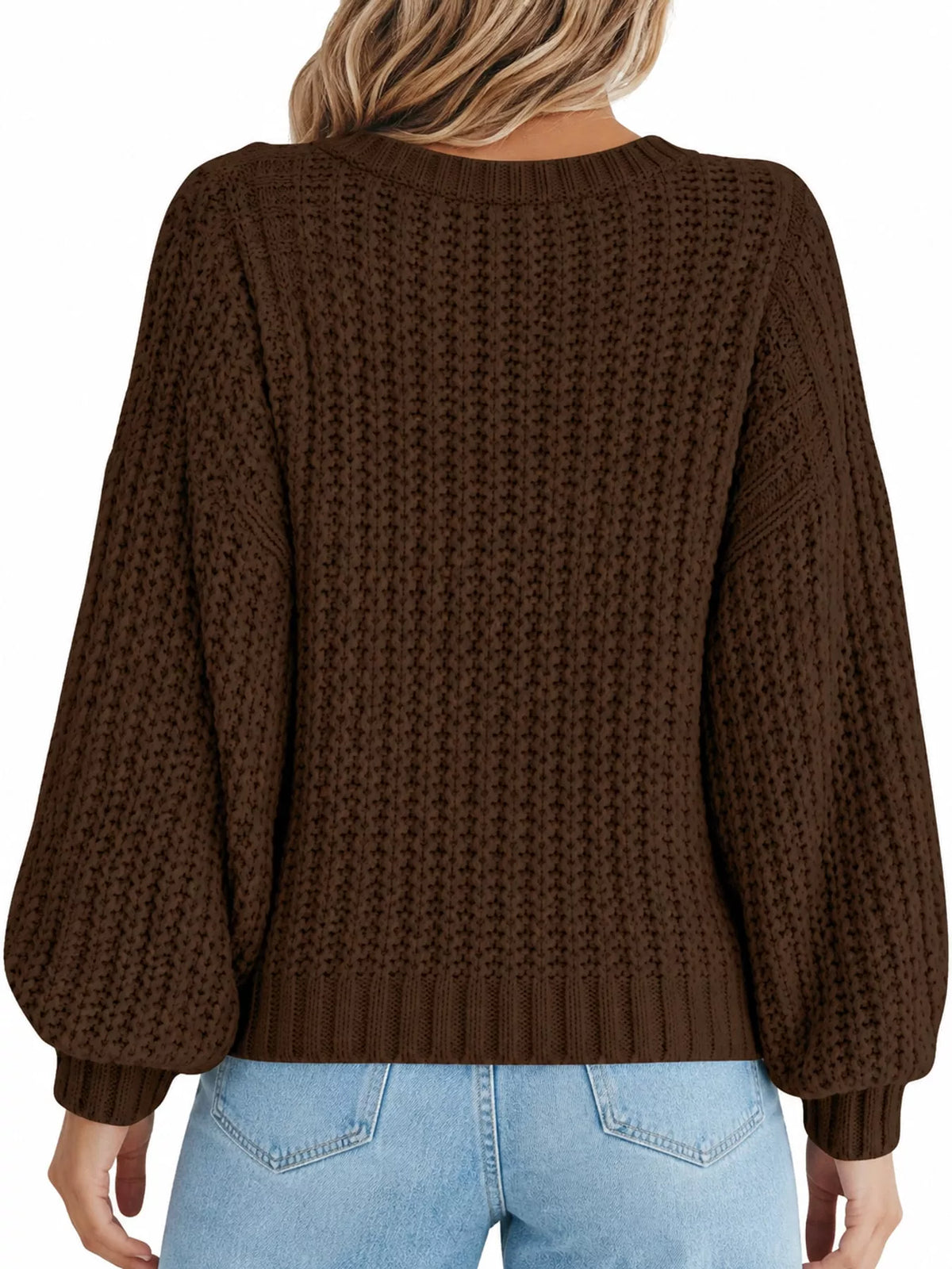 Full Size Chunky Knit Button-down Cardigan Plus (36)