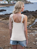 Tie Shoulder V-neck Sweater Vest (9)