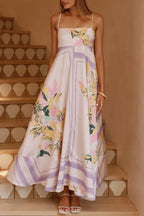 Printed Square Neck Cami Maxi Dress (8)