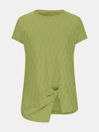 Full Size Round Neck Short Sleeve T-shirt (17)
