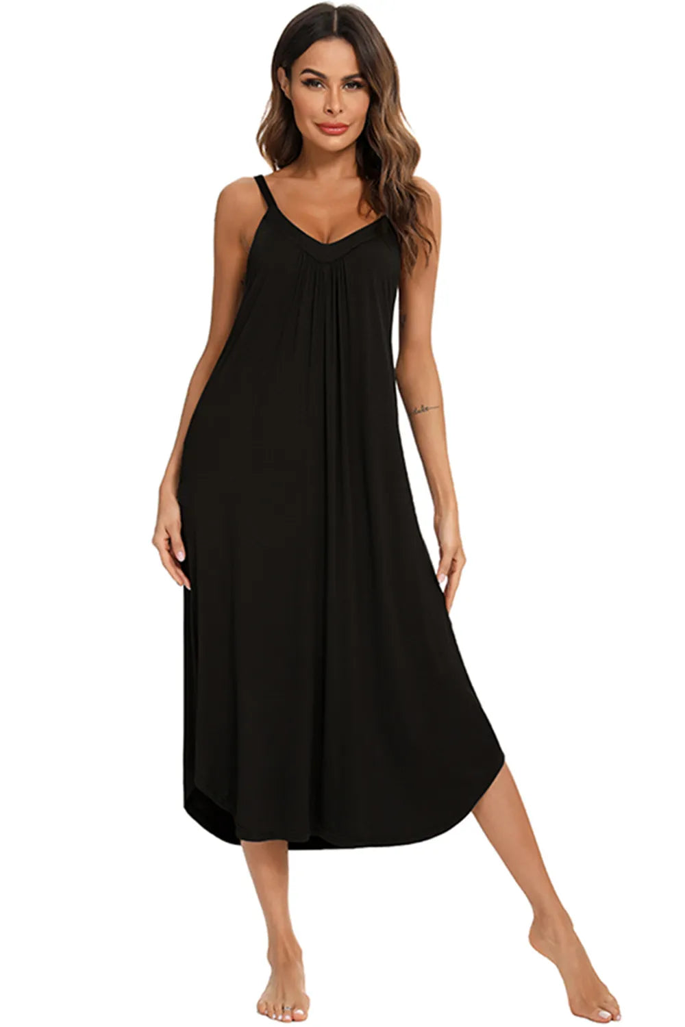 V-neck Midi Lounge Dress (10)