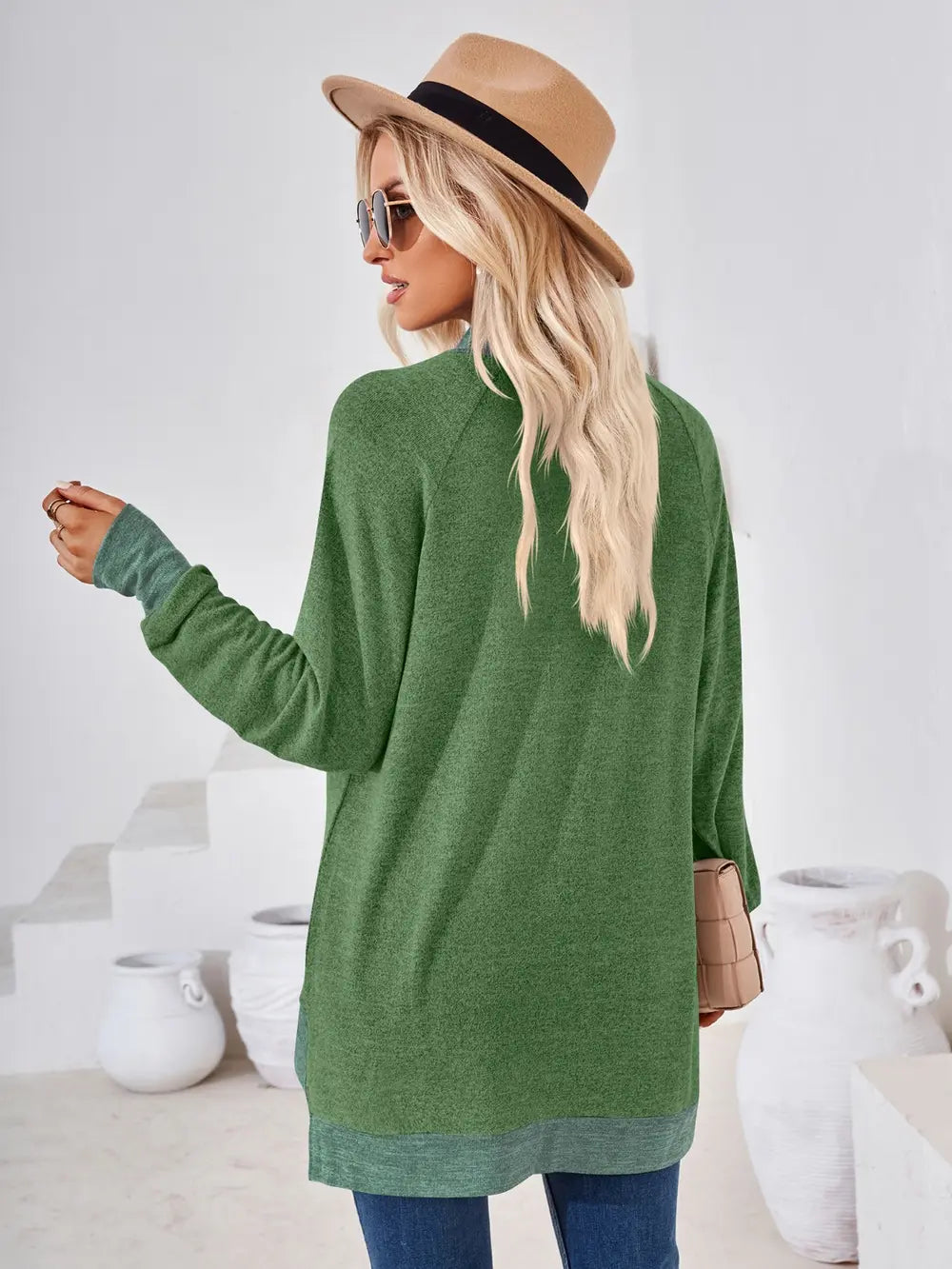 Contrast Mock Neck Long Sleeve T-shirt (22)