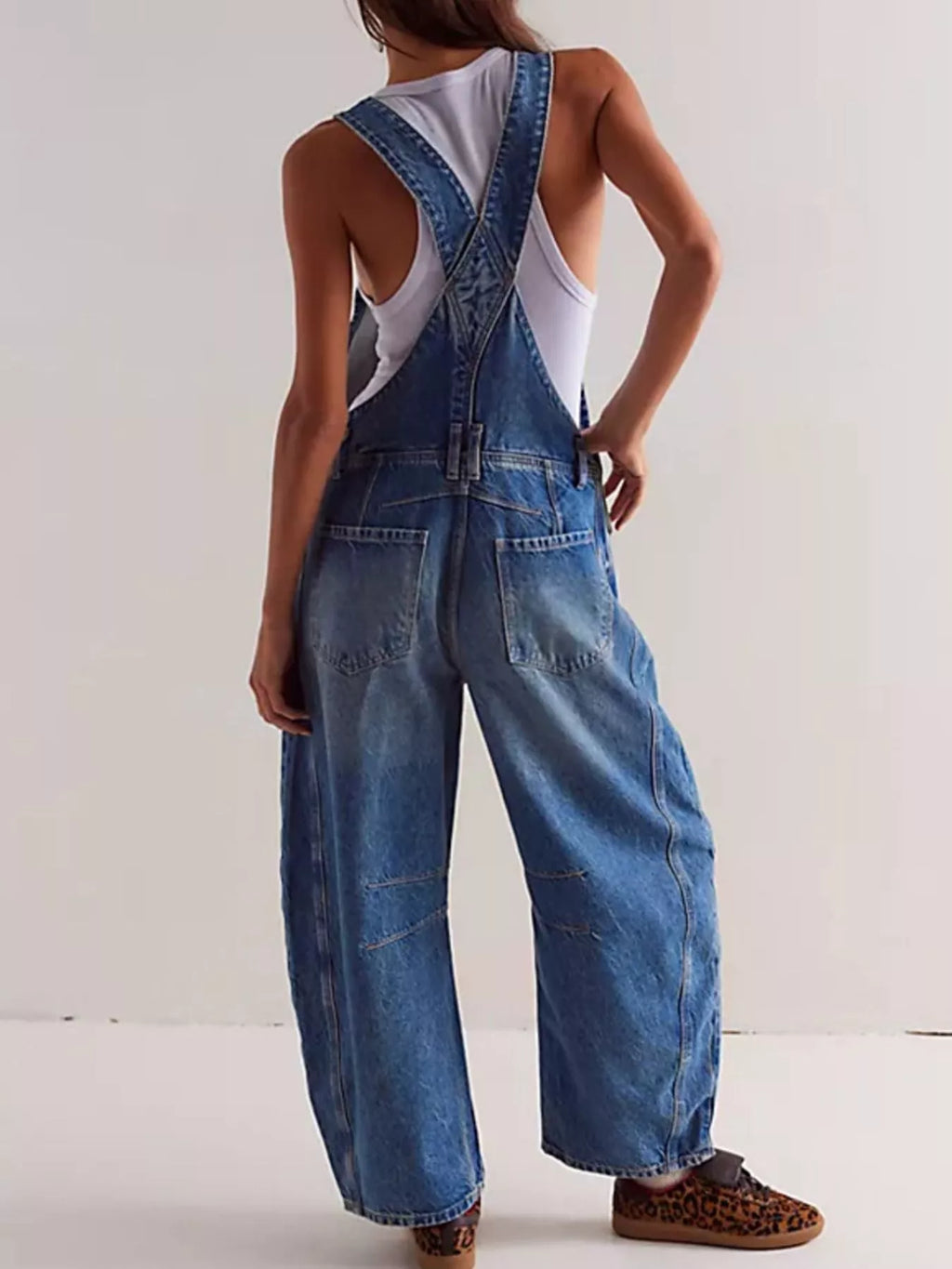 Wide Strap Wide Leg Denim Overalls (8)