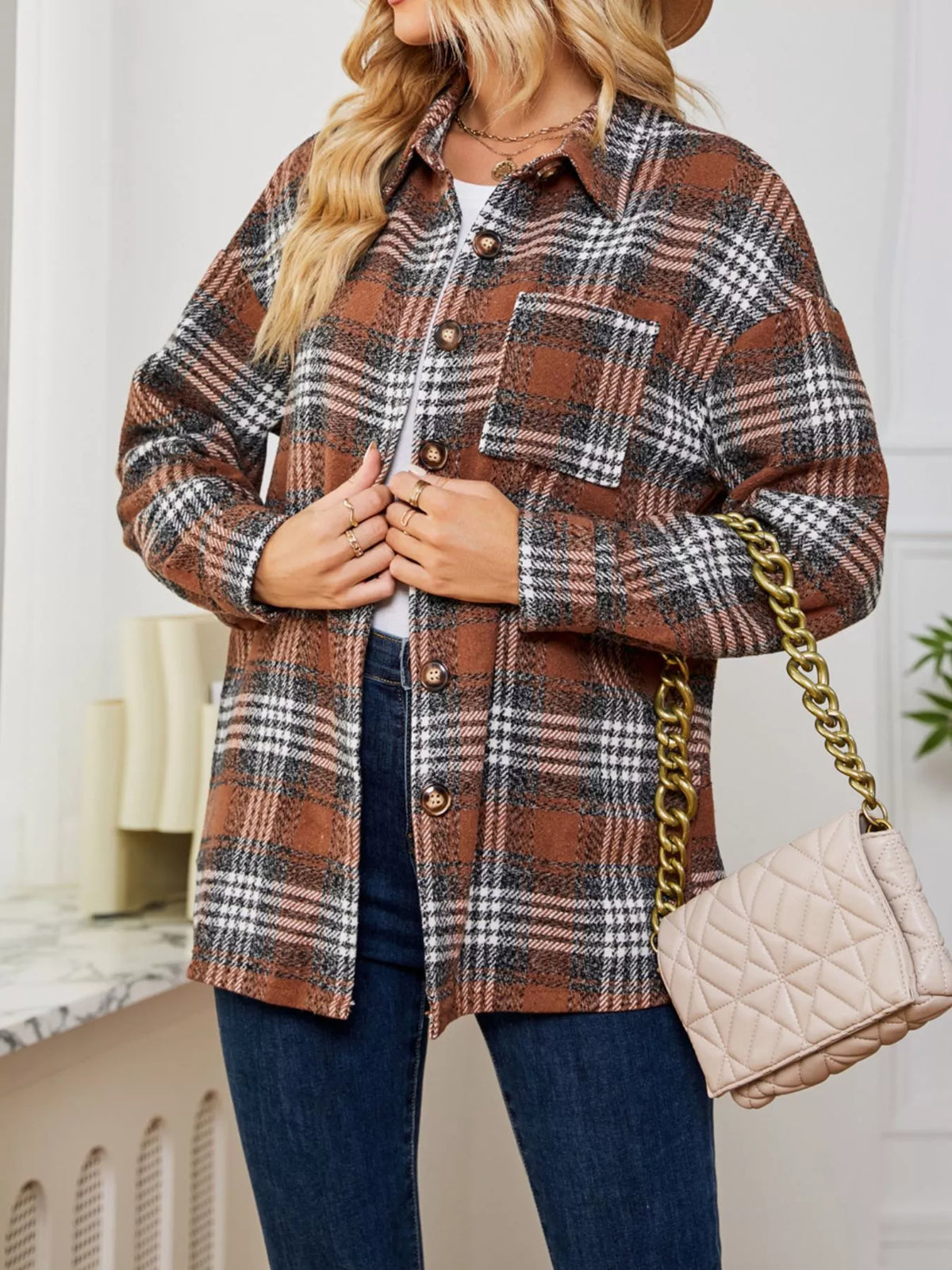 Plaid Button-up Shirt (2)
