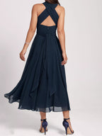 Ruched A-line Midi Dress (4)