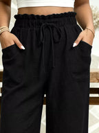 High-waisted Drawstring Capris (5)