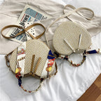 Straw Silk Scarf Spring Simple Shoulder Messenger Phone Bag photo 4