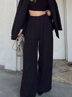 High-waisted Pleated Wide-leg Pants (4)