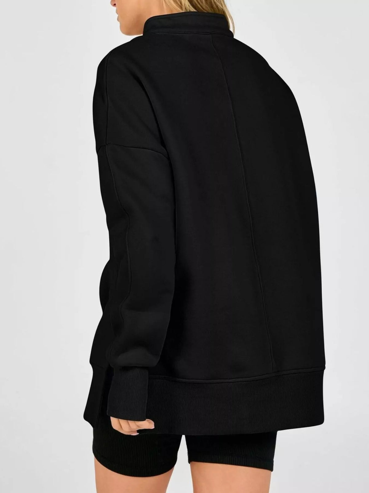 Quarter-zip Dropped Shoulder Sweatshirt (9)