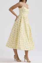 Floral Print Spaghetti Strap Midi Dress (11)