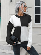 Contrast Drop Shoulder Sweater (4)