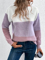 Block Drop Shoulder Long Sleeve Sweater (12)
