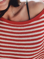 Striped Boat Neck Knit Sweater (8)