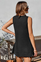 Waffle-knit Wide Strap Tank (7)