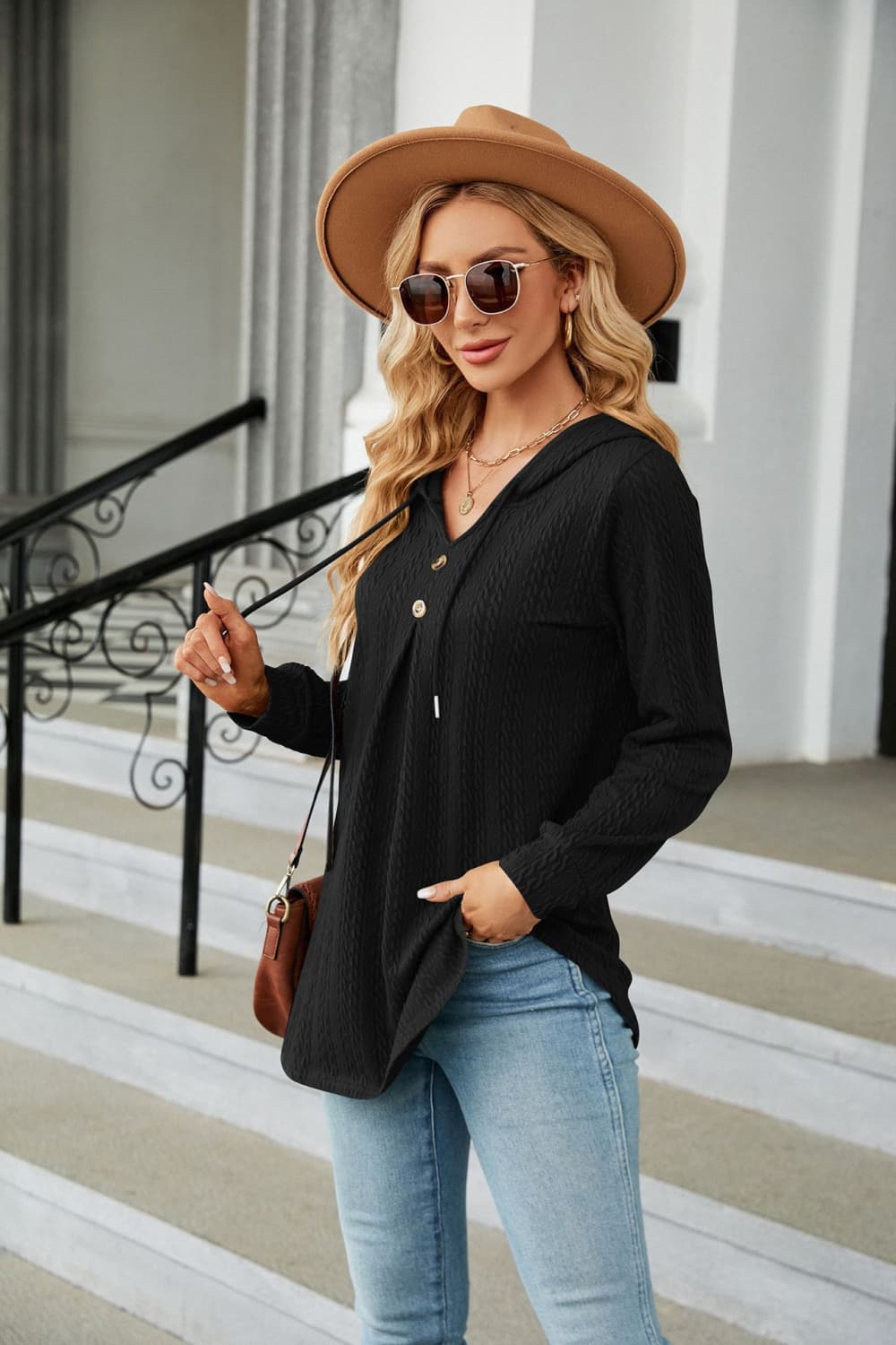 Long Sleeve Hooded Blouse (26)