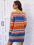 Openwork Round Neck Sweater Dress (6)