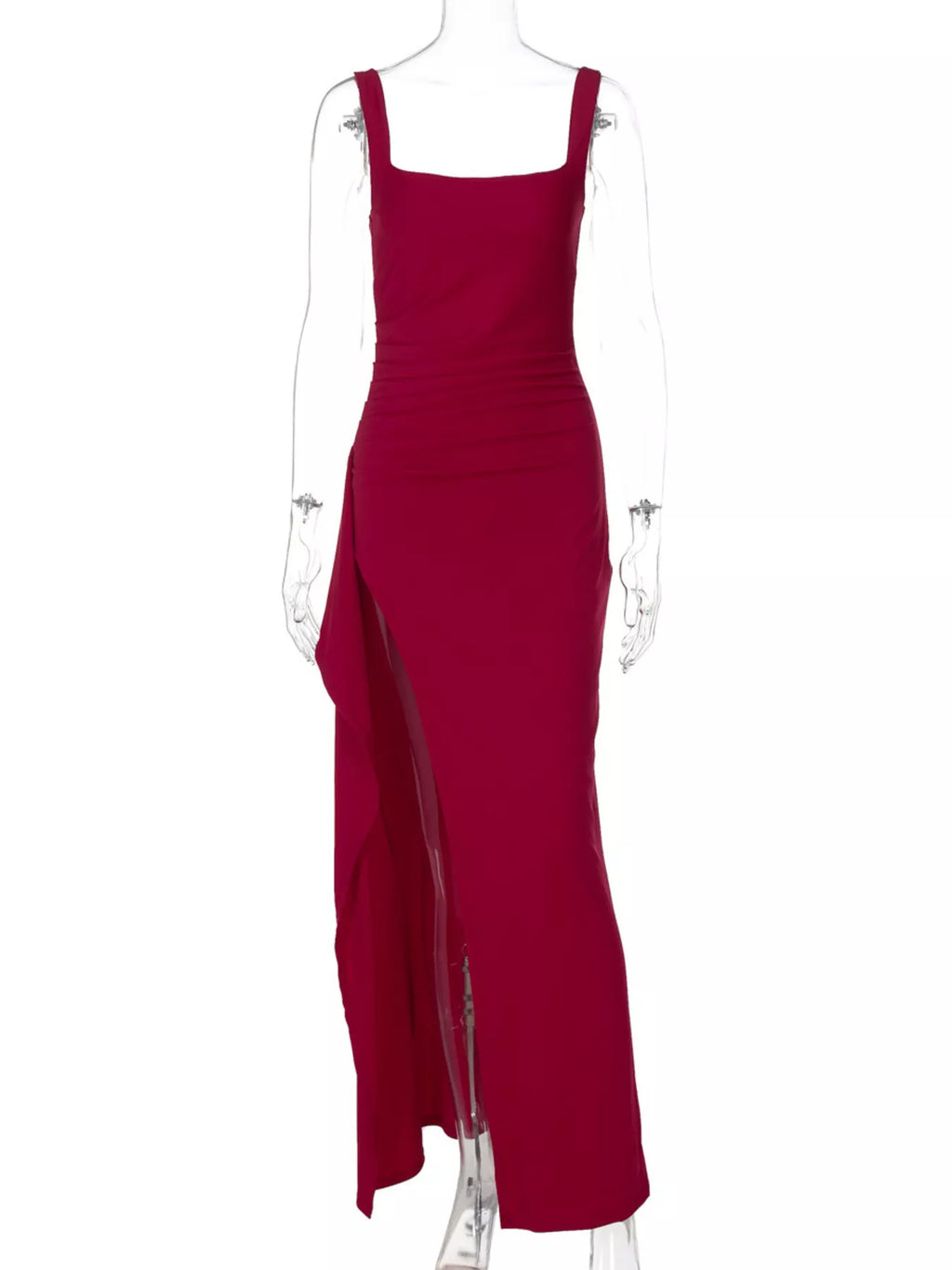 Slit Square Neck Maxi Dress (15)