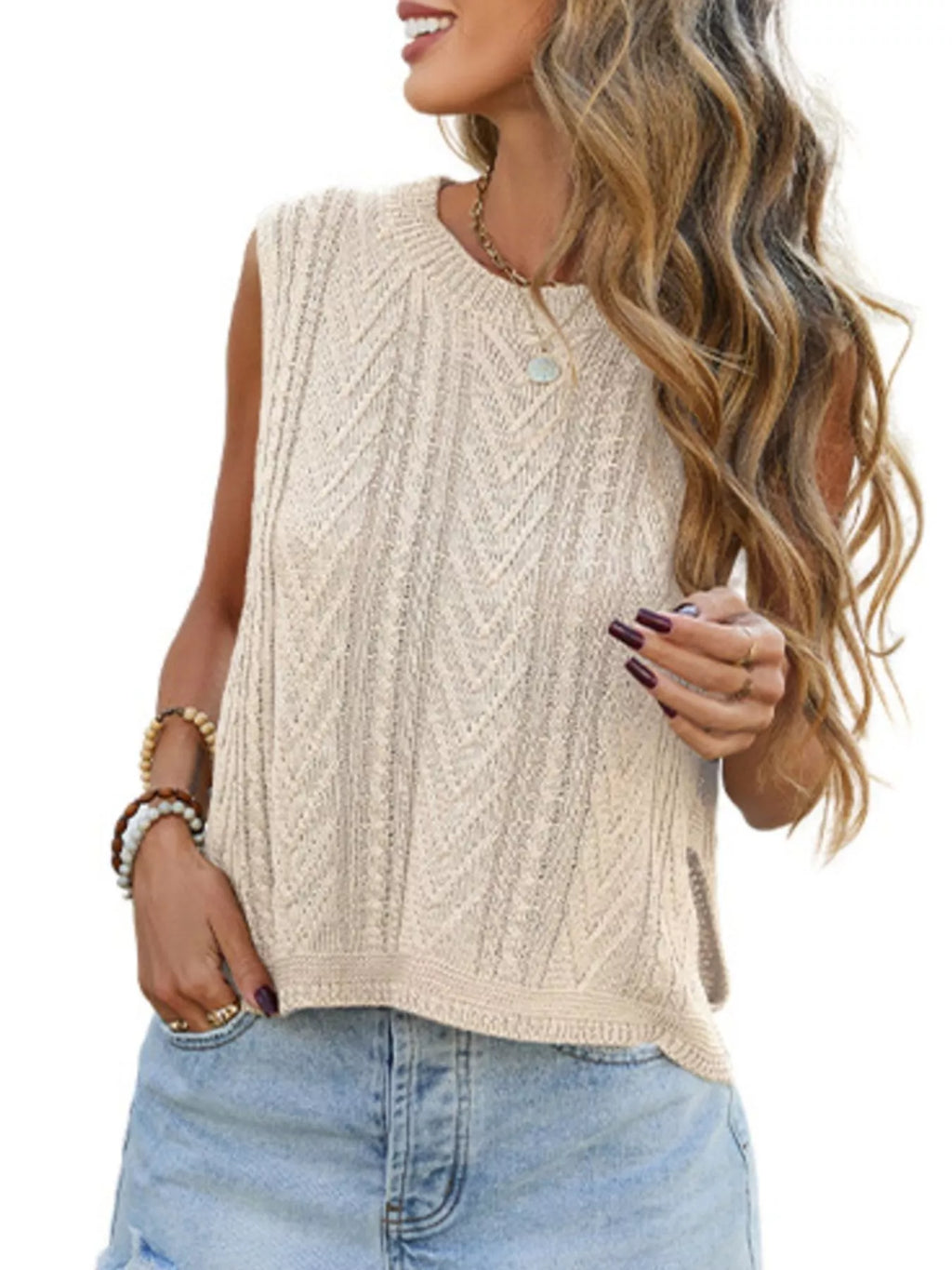 Chevron Knit Sweater Vest (4)
