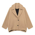 Autumn Wool Blended Short Coat variant CJYD214524001AZ|CJYD214524002BY|CJYD214524003CX|CJYD214524004DW