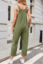 V-neck Wide Strap Overalls (7)