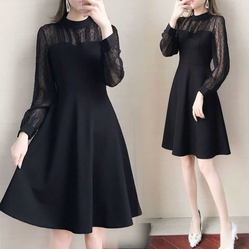 Slimming Long Sleeve Lace Underdress photo 3