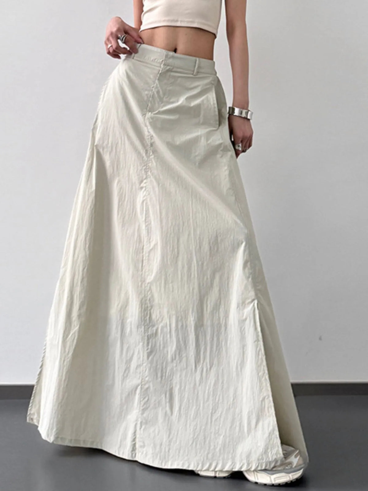 High Waist Slit Maxi Skirt (3)