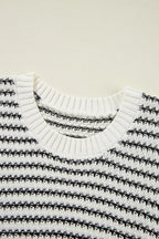 Striped Round Neck Sweater Vest (10)