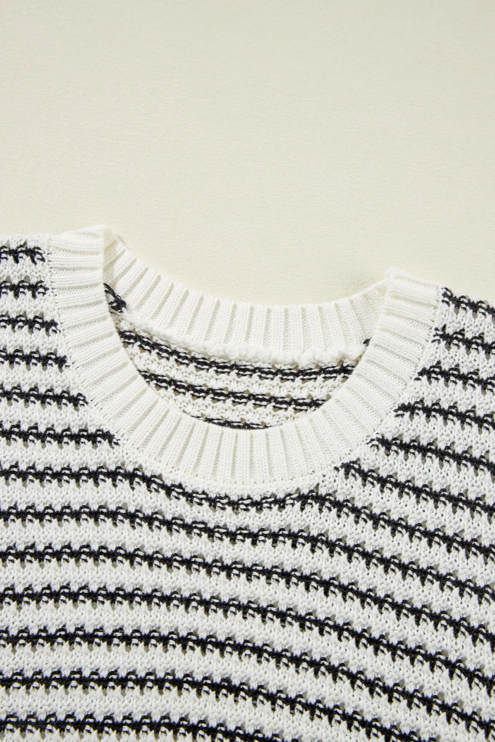 Striped Round Neck Sweater Vest (10)