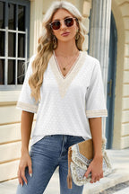 V-neck Half Sleeve T-shirt (14)