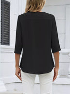 V-neck 3/4 Sleeve Blouse (9)