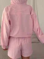 Lightweight Hooded Jacket Shorts Set (11)