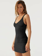 Scoop Neck Wide Strap Mini Dress (13)