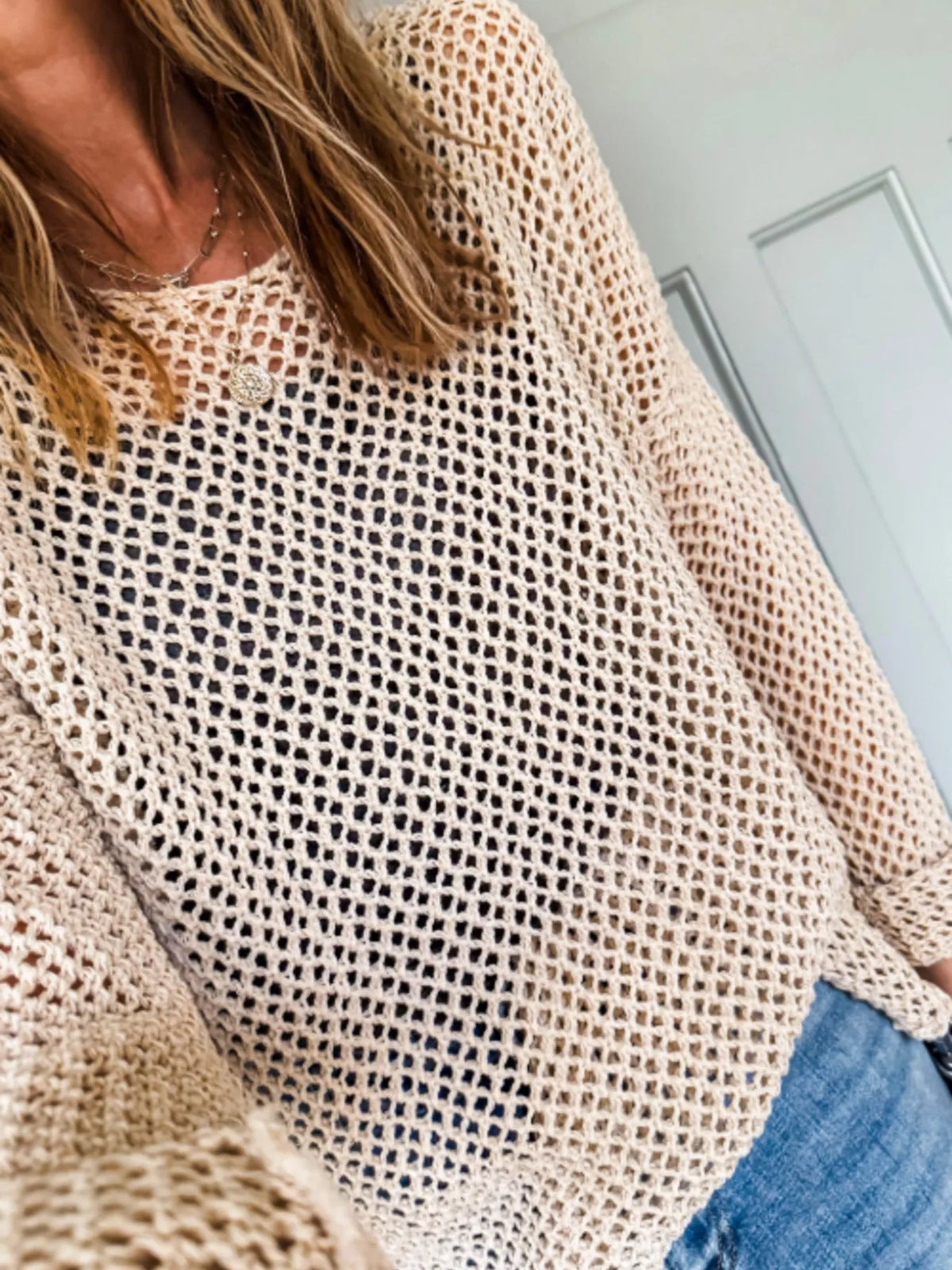 Lightweight Openwork Knit Cover Up (8)
