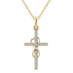 Alloy Pendant Diamond Eight-character Cross Necklace (30)