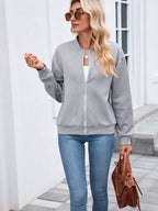Textured Zip Up Jacket (3)