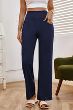High Waist Wide Leg Pants Pockets (23)