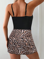 Printed Scoop Neck Wide Strap One-piece Swimwear (5)