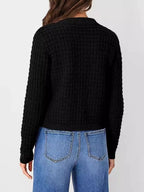 Button Up Round Neck Long Sleeve Cardigan (8)